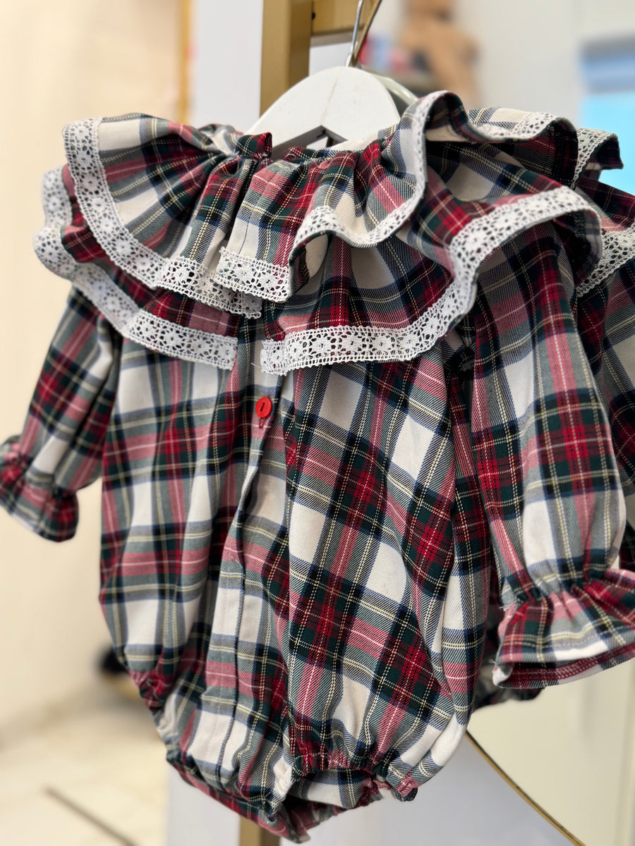 Pagliaccetto doppia balza scozzese