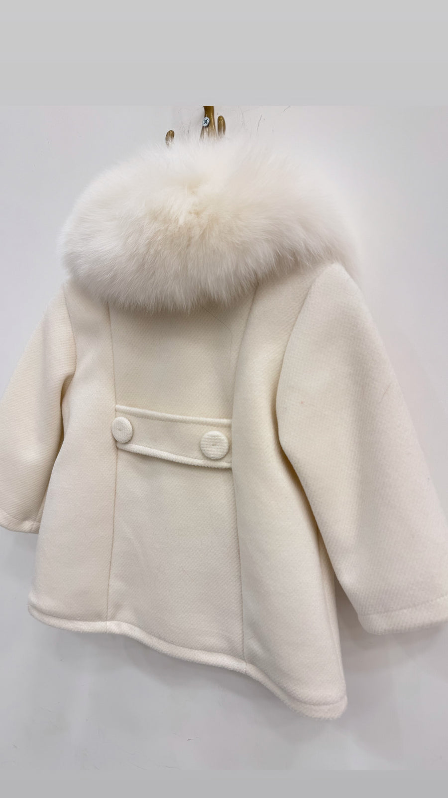 Cappotto con collo in volpe