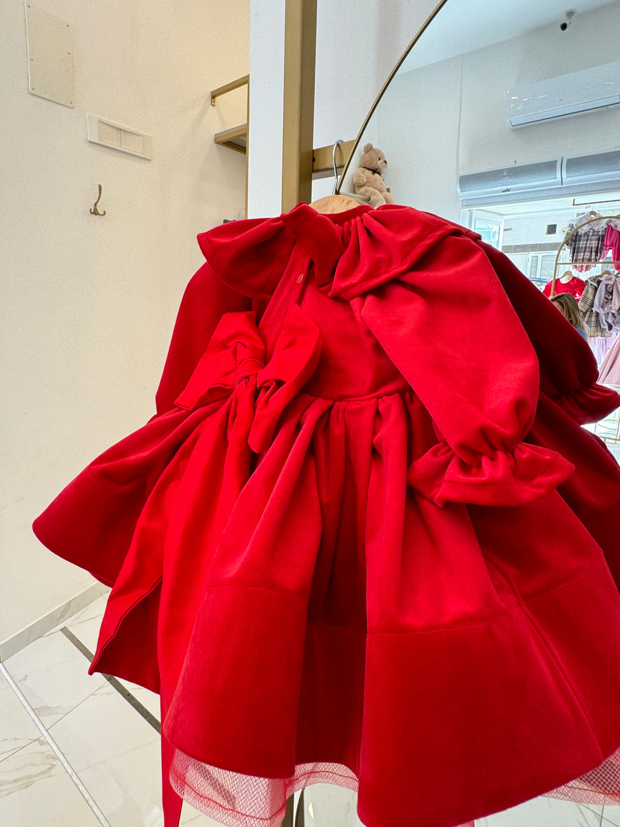 Dress in velluto con crina