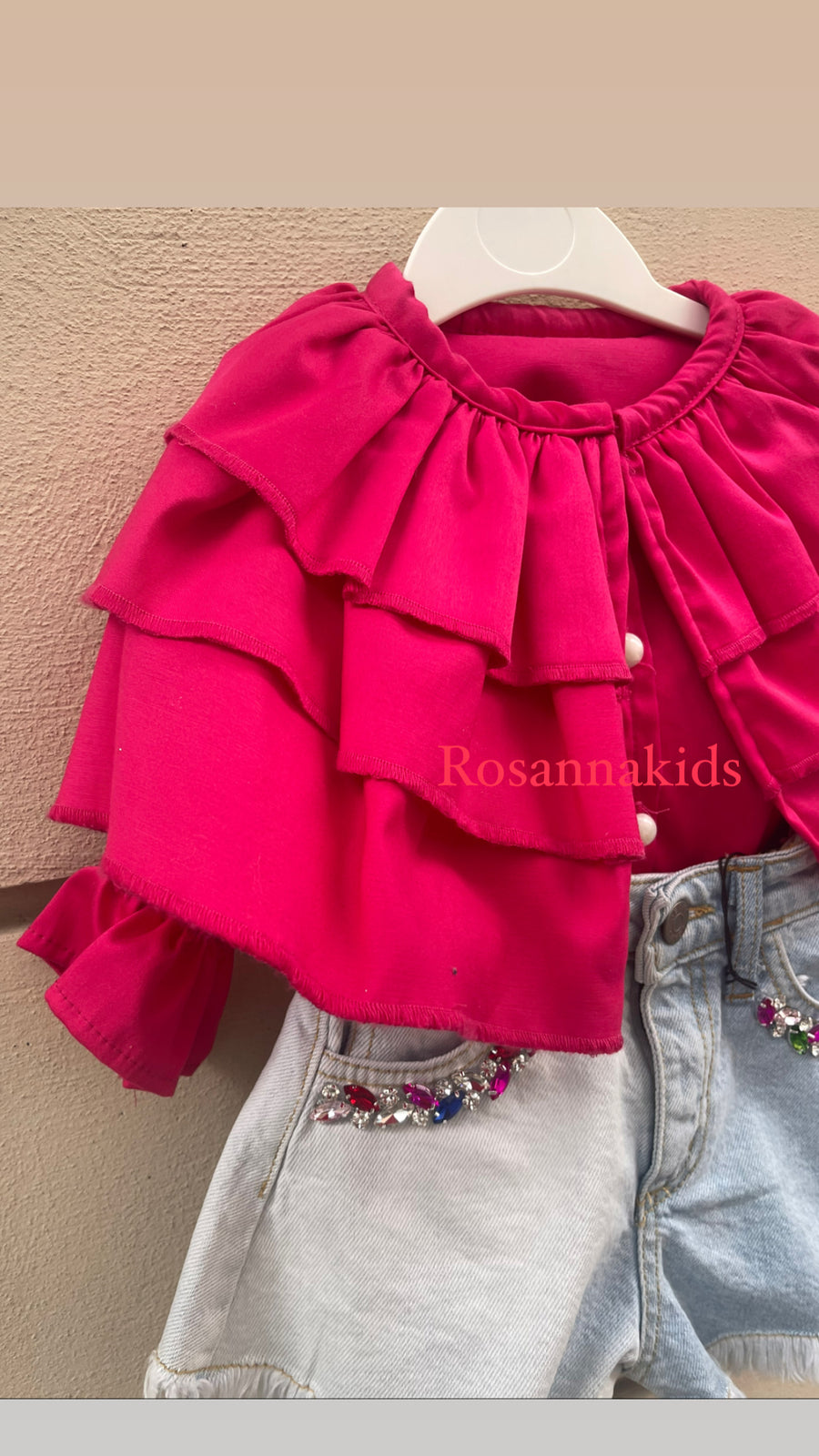 Camicia con rouche